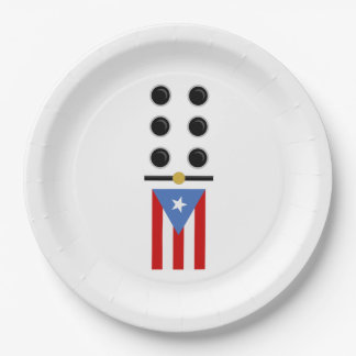 Puerto Rico Domino Paper Plate