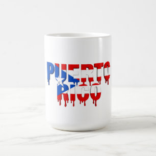 Puerto Rico Drip Caribbean Flag Design Fan Coffee Mug