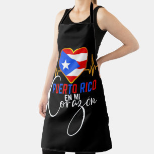 Puerto Rico en mi Corazon Puerto Rican Pride Apron
