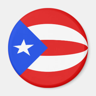 Puerto Rico Fisheye Flag Magnet