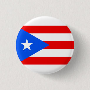 Puerto Rico flag  1 Inch Round Button