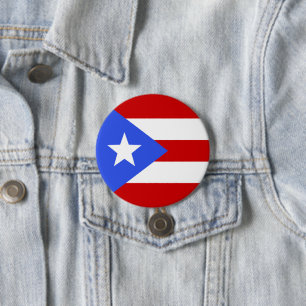 Puerto Rico flag 3 Inch Round Button