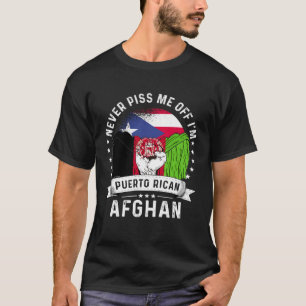 Puerto Rico Flag Afghanistan Grown Humour Pride T-Shirt