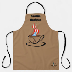 Puerto Rico Flag Aroma All Over Print Large Apron