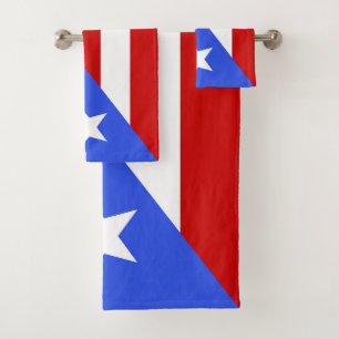 Puerto Rico flag Bath Towel Set