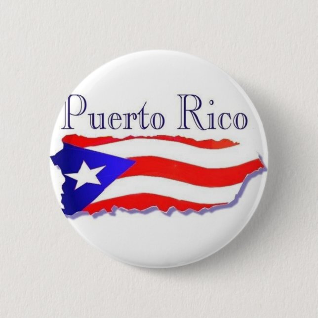 Puerto Rico Flag Boricua 2 Inch Round Button (Front)