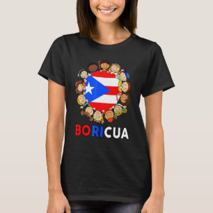 Puerto Rico Flag Boricua Hispanic Heritage Rican K T-Shirt