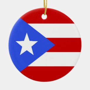 Puerto Rico flag Ceramic Ornament