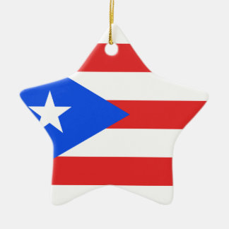 Puerto Rico Flag Ceramic Ornament