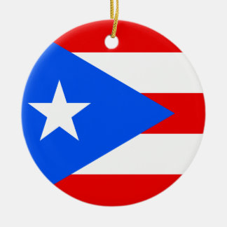 Puerto Rico Flag Ceramic Ornament