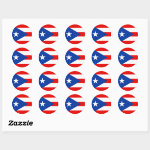 Puerto Rico flag Classic Round Sticker