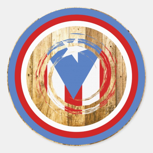 Puerto Rico Flag Classic Round Sticker (Front)