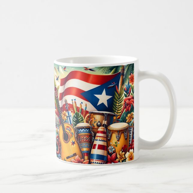 Puerto Rico Flag Coffee Mug (Right)