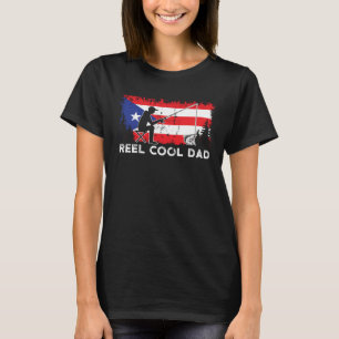 Puerto Rico Flag Cool Dad Fishing Fisherman Father T-Shirt