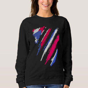 Puerto Rico Flag Costa Rica Grown Patriot Country Sweatshirt