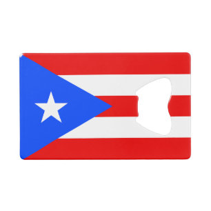 Puerto Rico Flag Credit Card Bottle Opener