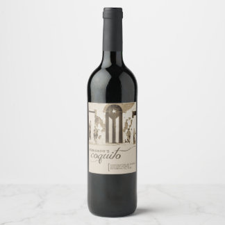 Puerto Rico Flag Custom Coquito Label (3.5" x 4")