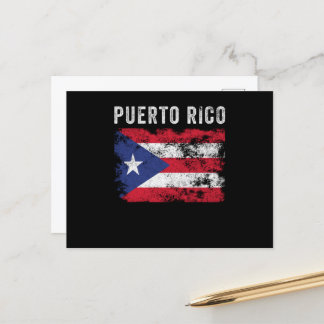 Puerto Rico Flag Distressed Postcard