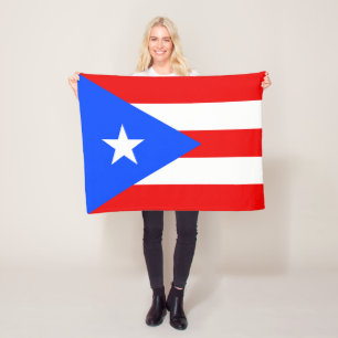 Puerto Rico Flag Fleece Blanket