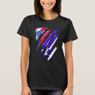 Puerto Rico Flag Greece Grown Patriot Country Stri T-Shirt