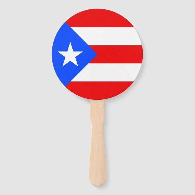 Puerto Rico Flag Hand Fan (Front)