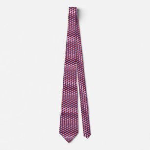Puerto Rico Flag Hearts Tie