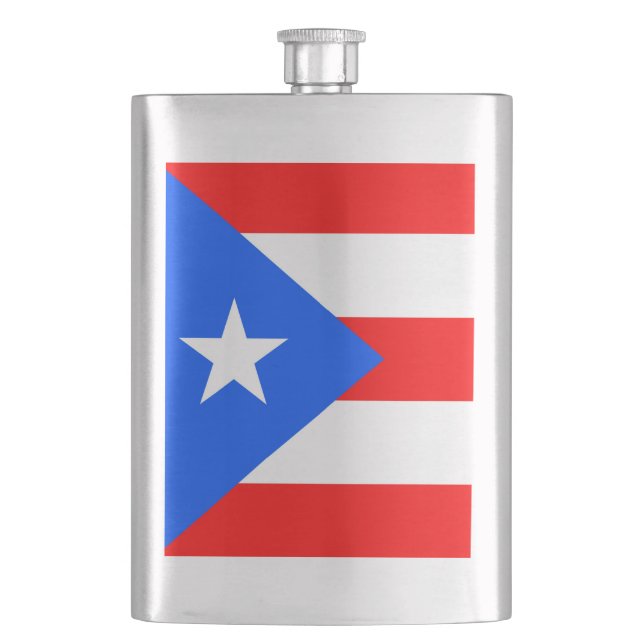 Puerto Rico Flag Hip Flask (Front)