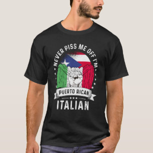 Puerto Rico Flag Italy Grown Humour Pride T-Shirt