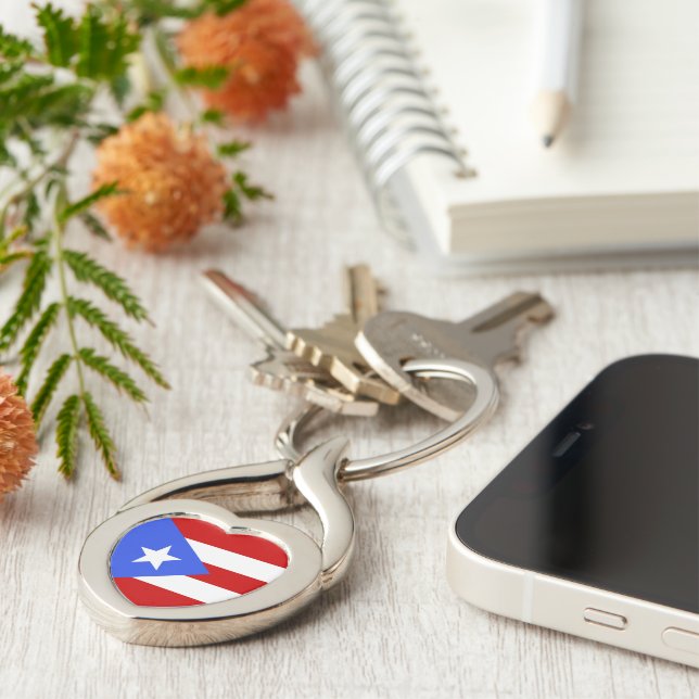 Puerto Rico flag Keychain (Side)