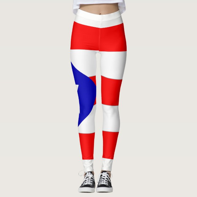 Puerto Rico Flag Leggings (Front)