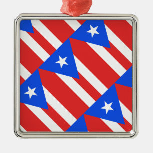Puerto Rico Flag Metal Ornament