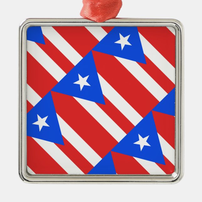 Puerto Rico Flag Metal Ornament (Front)