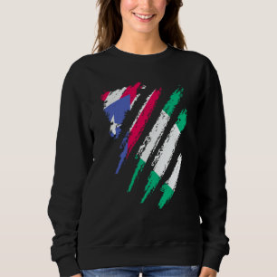 Puerto Rico Flag Nigeria Grown Patriot Country Str Sweatshirt