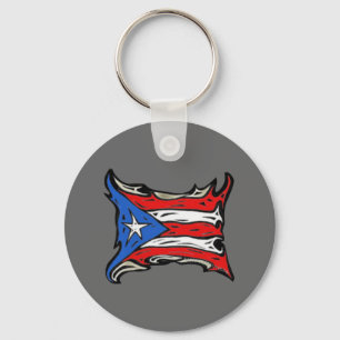 Puerto Rico Flag of Reggaeton Keychain