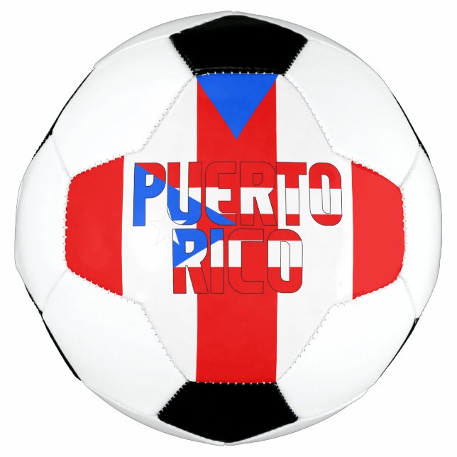 Puerto Rico Flag Patriotic  Soccer Ball (Front)