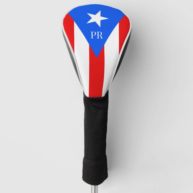 Puerto Rico flag personalized golf club head cover (Front)