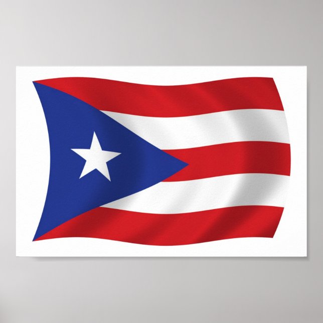 Puerto Rico Flag Poster Print (Front)