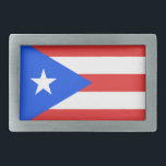Puerto Rico Flag Rectangular Belt Buckle<br><div class="desc">The flags of Puerto Rico represent and symbolize the island and people of Puerto Rico. The most commonly used flags of Puerto Rico are the current flag, which represents the people of the commonwealth of Puerto Rico; municipal flags, which represent the different regions of the island; political flags, which represent...</div>