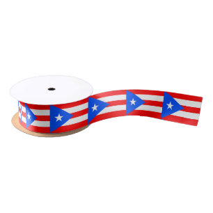 Puerto Rico Flag Satin Ribbon