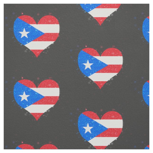 Puerto Rico Flag Shining Beautiful Fabric (Swatch)