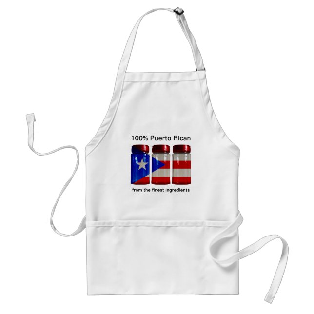 Puerto Rico Flag Spice Jars Apron (Front)