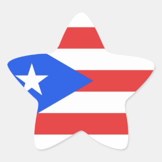 Puerto Rico Flag Star Sticker