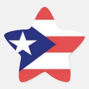 Puerto Rico flag star stickers