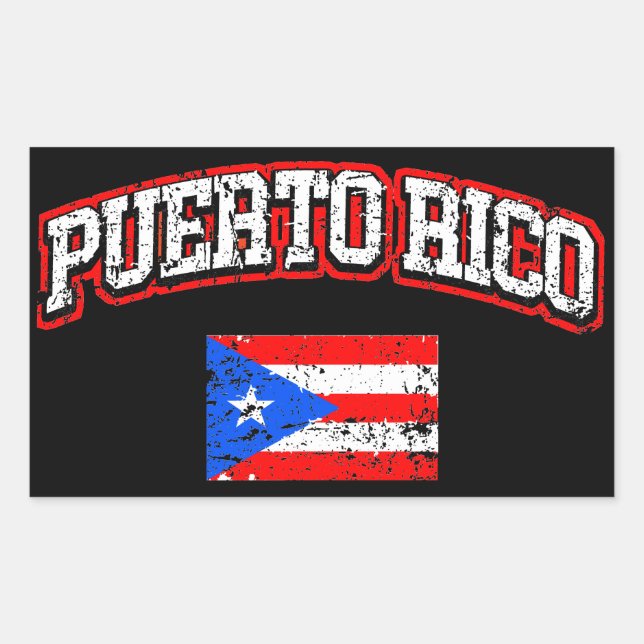 Puerto Rico  Flag Sticker (Front)