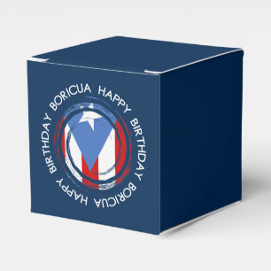Puerto Rico : Flag Theme: Birthday Boricua Favor Box