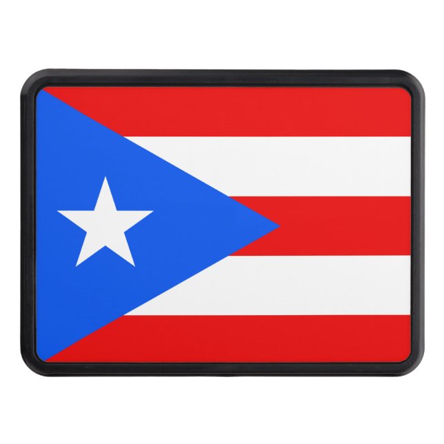 Puerto Rico Flag Trailer Hitch Cover (Front)
