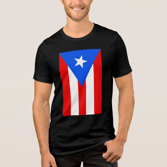 Puerto Rico flag  Tri-Blend Shirt (Front)