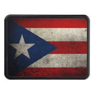 Puerto Rico Flag Vintage Custom Trailer Hitch Cover