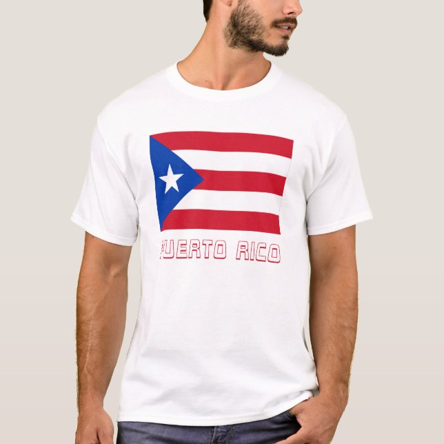 Puerto Rico Flag with Name T-Shirt (Front)