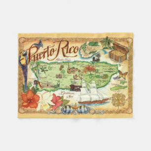 Puerto Rico Fleece Blanket